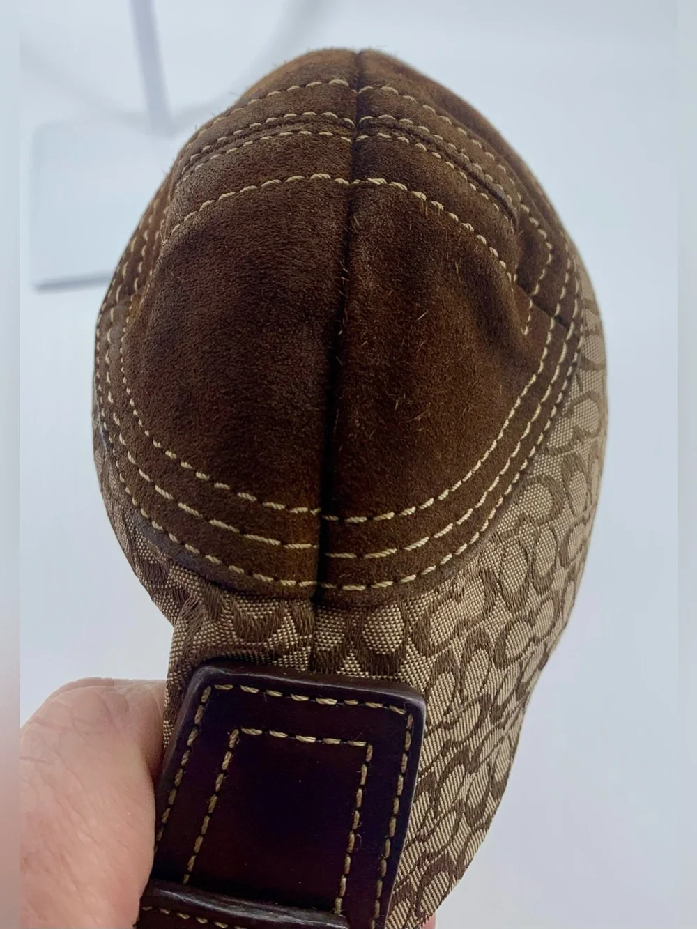 Coach Vintage ‘06 Soho Mini Signature C Jacquard Hobo lLeather & Suede #2154